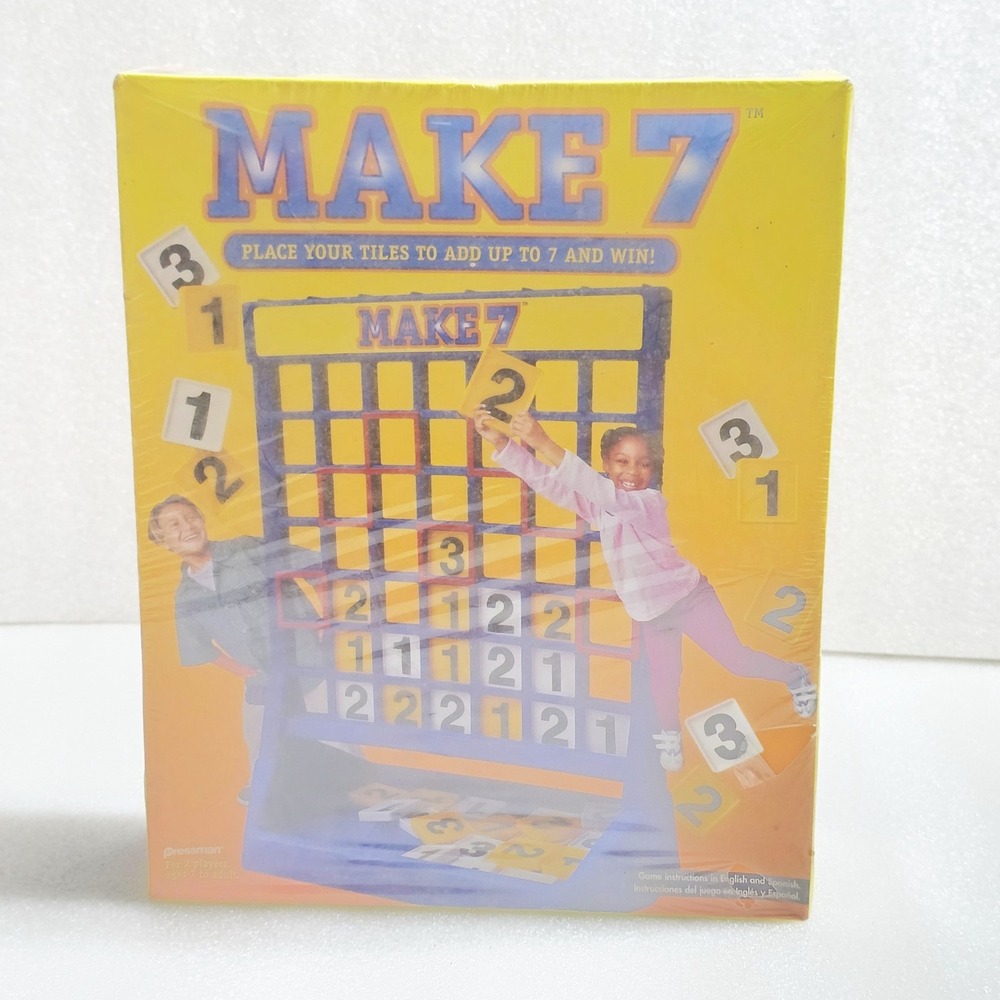 Make 7 Tile Number Game Pressman Factory Sealed New Vintage 1999 4437